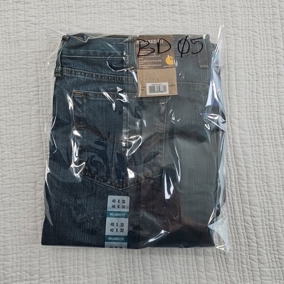 Carhartt Holter Jeans Men's 40x32 Relaxed Straight Leg Blue Stretch NWT BD1483-M - Picture 16 of 16